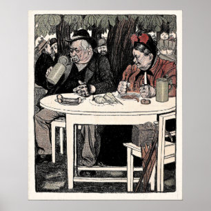 Dilemma - Vintage German Art Print