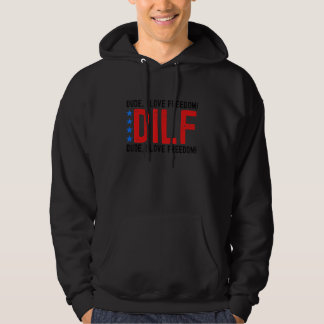 Dilf Dude I Love Freedom  Usa 4th July 1 Hoodie