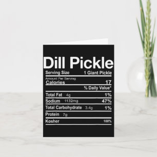 Dill Ckle Nutrition Facts Funny Thanksgiving Chris Card