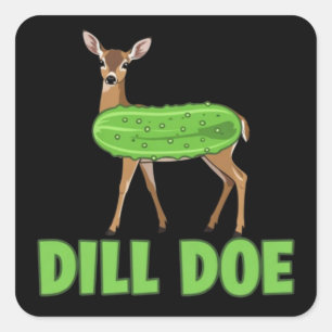 Dill Doe Funny Adult Humour Funny Nature Deer  Square Sticker