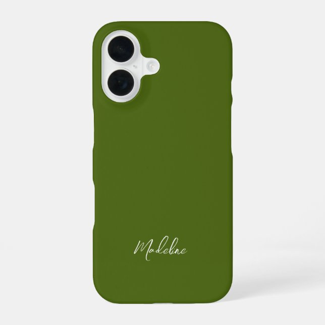 Dill Green Pickled Perfection iPhone 16 Case (Back)