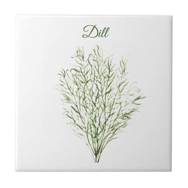 Dill Herb Greenery Kitchen Culinary Green Plant  Tile (Front)