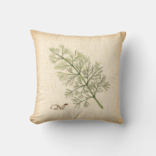 Dill Herb Throw Pillow