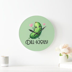 Dill-icious Large Clock