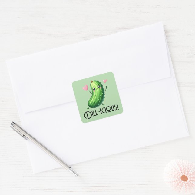 Dill-icous Square Sticker (Envelope)