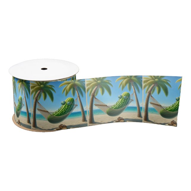 Dill Pickle In a Hammock Satin Ribbon (Spool)