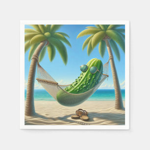 Dill Pickle In a Tropical Hammock Napkin