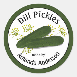 Dill Pickles 1.5"  Classic Round Sticker