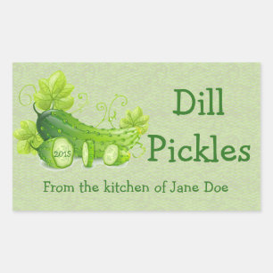 Dill Pickles Design Canning Label