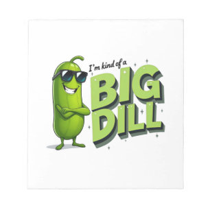 Dill Pickles Lovers Gift - Funny Cartoon Designs Notepad