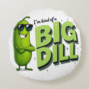 Dill Pickles Lovers Gift - Funny Cartoon Designs Round Cushion