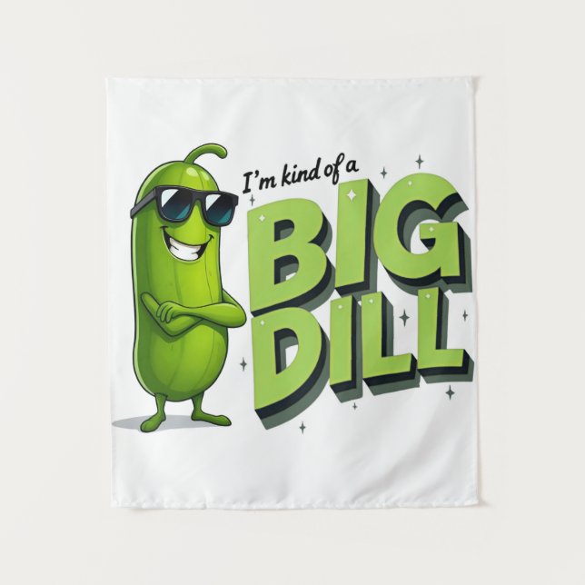 Dill Pickles Lovers Gift - Funny Cartoon Designs Tapestry (Front)