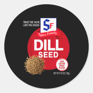 Dill Seed Halloween Sce Costume Group Matching  Classic Round Sticker