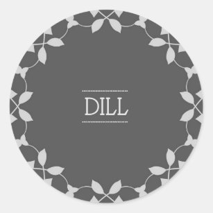 Dill Spice Jar Sticker Labels