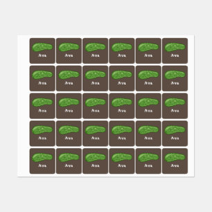 Dill With It Design - Small Square Clothing Label