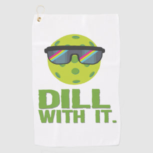 "Dill With It" Funny Pickleball Microfiber Towel