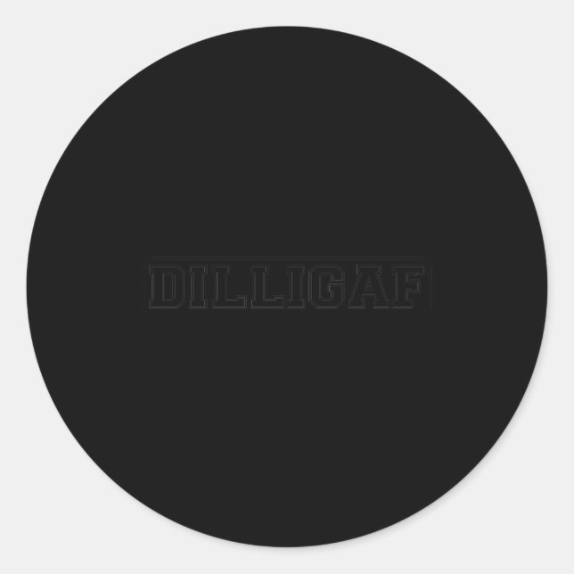 Dilligaf Funny Rude Do I Look Like I Give A  Classic Round Sticker (Front)