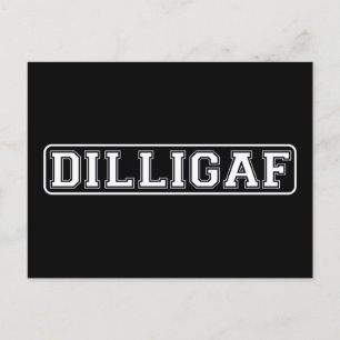 DILLIGAF – Funny, Rude “Do I look like I Give A .” Postcard