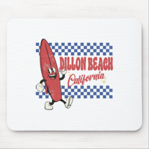 Dillon Beach California Retro Surfer Vintage Beach Mouse Pad