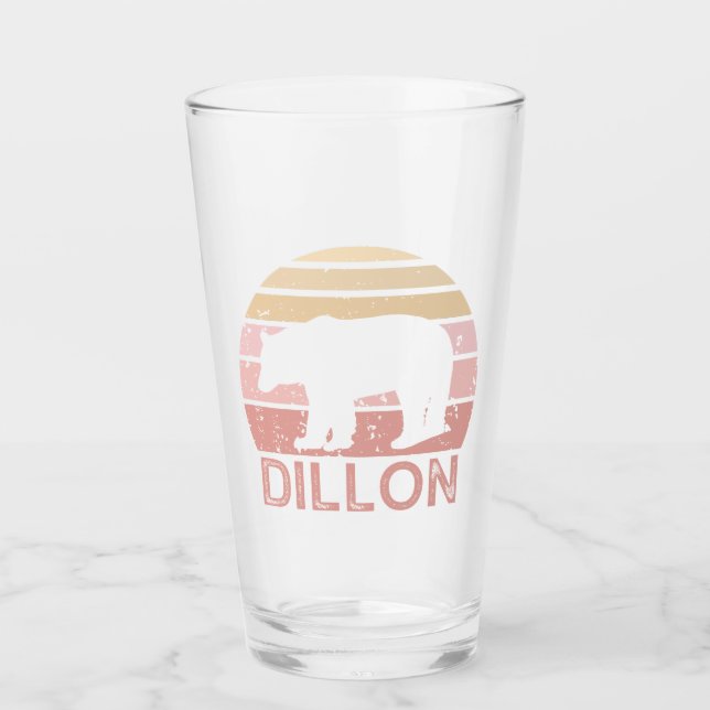 Dillon Colorado Retro Bear Glass (Front)