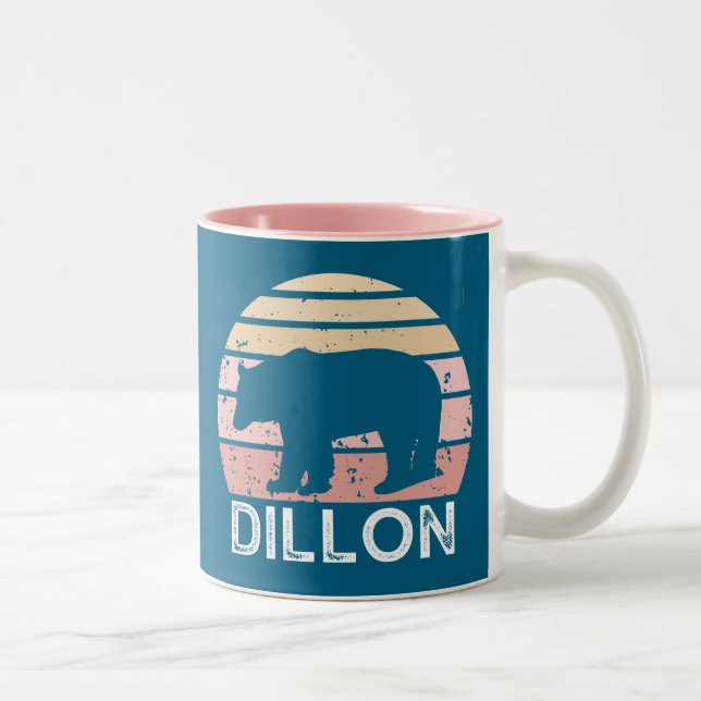 Dillon Colorado Retro Bear Two-Tone Coffee Mug (Right)