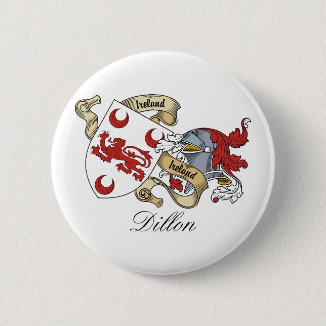 Dillon Family Crest 6 Cm Round Badge (Front)