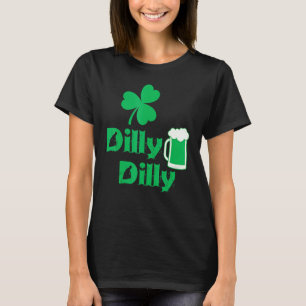 Dilly Clover Leaf Lucky Irish St Patrick's Day Bee T-Shirt