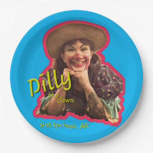 Dilly the clown paper plates