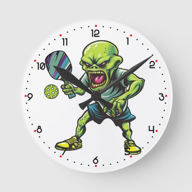 Dillzorian Menace Pickleball  Round Clock (Front)