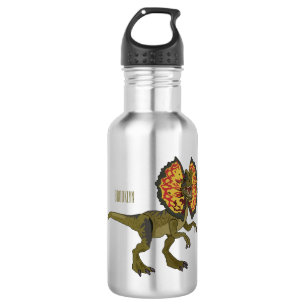 Dilophosaurus cartoon illustration 532 ml water bottle