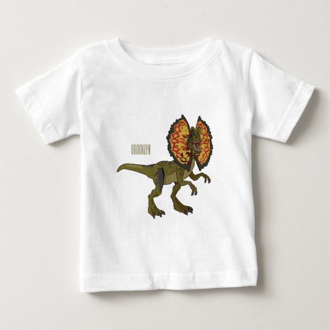 Dilophosaurus cartoon illustration baby T-Shirt (Front)