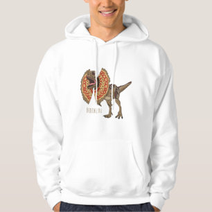 Dilophosaurus cartoon illustration hoodie