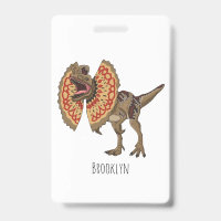Dilophosaurus cartoon illustration