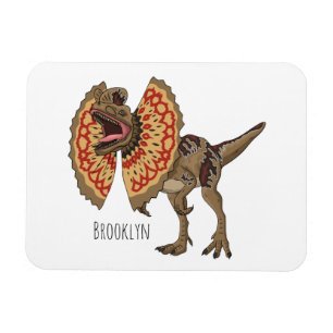 Dilophosaurus cartoon illustration magnet