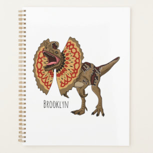 Dilophosaurus cartoon illustration  planner
