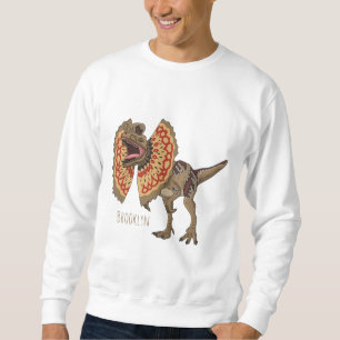 Dilophosaurus cartoon illustration  sweatshirt