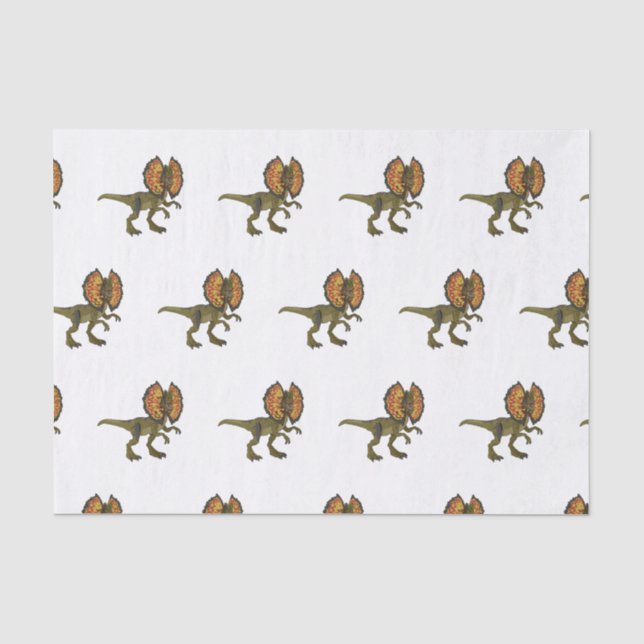 Dilophosaurus cartoon illustration tissue paper (Front)