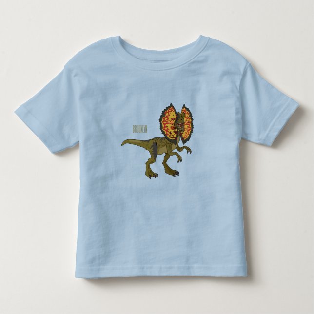 Dilophosaurus cartoon illustration toddler T-Shirt (Front)