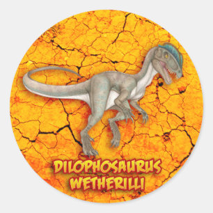 Dilophosaurus Classic Round Sticker