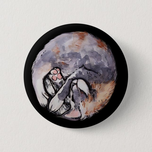 Dilute Calico Cat Cuddle Caturday Cats             6 Cm Round Badge (Front)