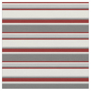 Dim Gray, Grey, Beige, and Maroon Colored Lines Fabric