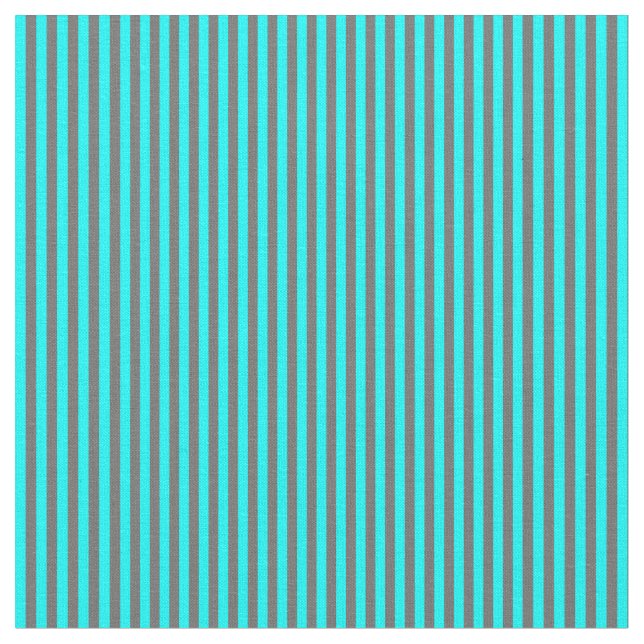 Dim Grey and Aqua Lines Pattern Fabric (Close Up)