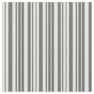 Dim Grey and Beige Coloured Stripes Pattern Fabric