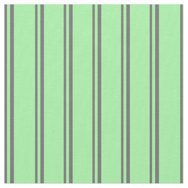 Dim Grey and Green Coloured Pattern of Stripes Fabric (Close Up)