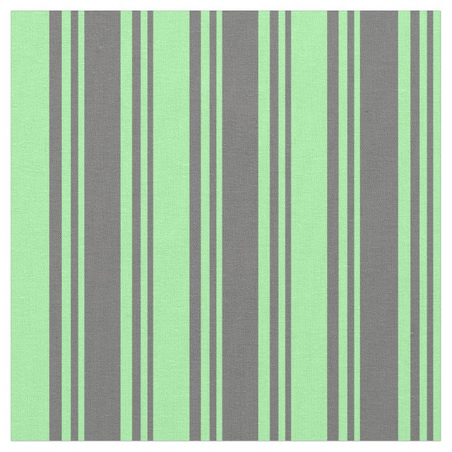 Dim Grey and Green Lined Pattern Fabric (Close Up)