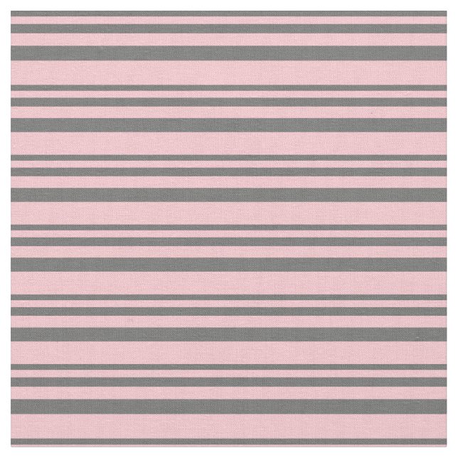Dim Grey and Pink Lines Fabric (Close Up)