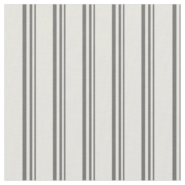 Dim Grey & Beige Striped/Lined Pattern Fabric (Close Up)