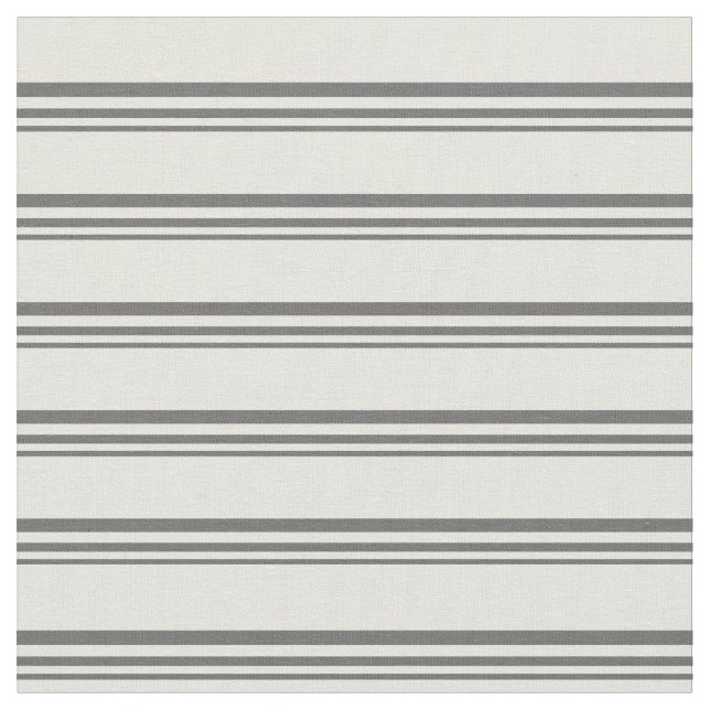 Dim Grey & Beige Striped Pattern Fabric (Close Up)