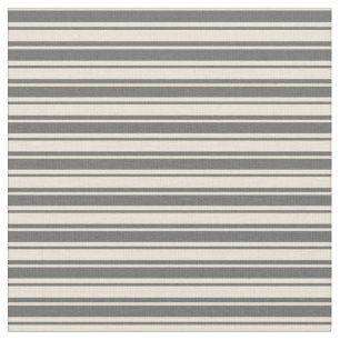 Dim Grey & Bisque Lines Fabric
