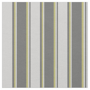 Dim Grey, Light Grey, and Dark Khaki Stripes Fabric